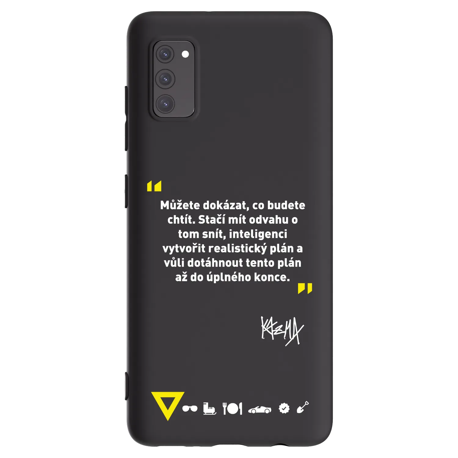 Picasee silikónový čierny obal pre Samsung Galaxy A41 A415F - Kazma - MŮŽETE DOKÁZAT, CO BUDETE CHTÍT