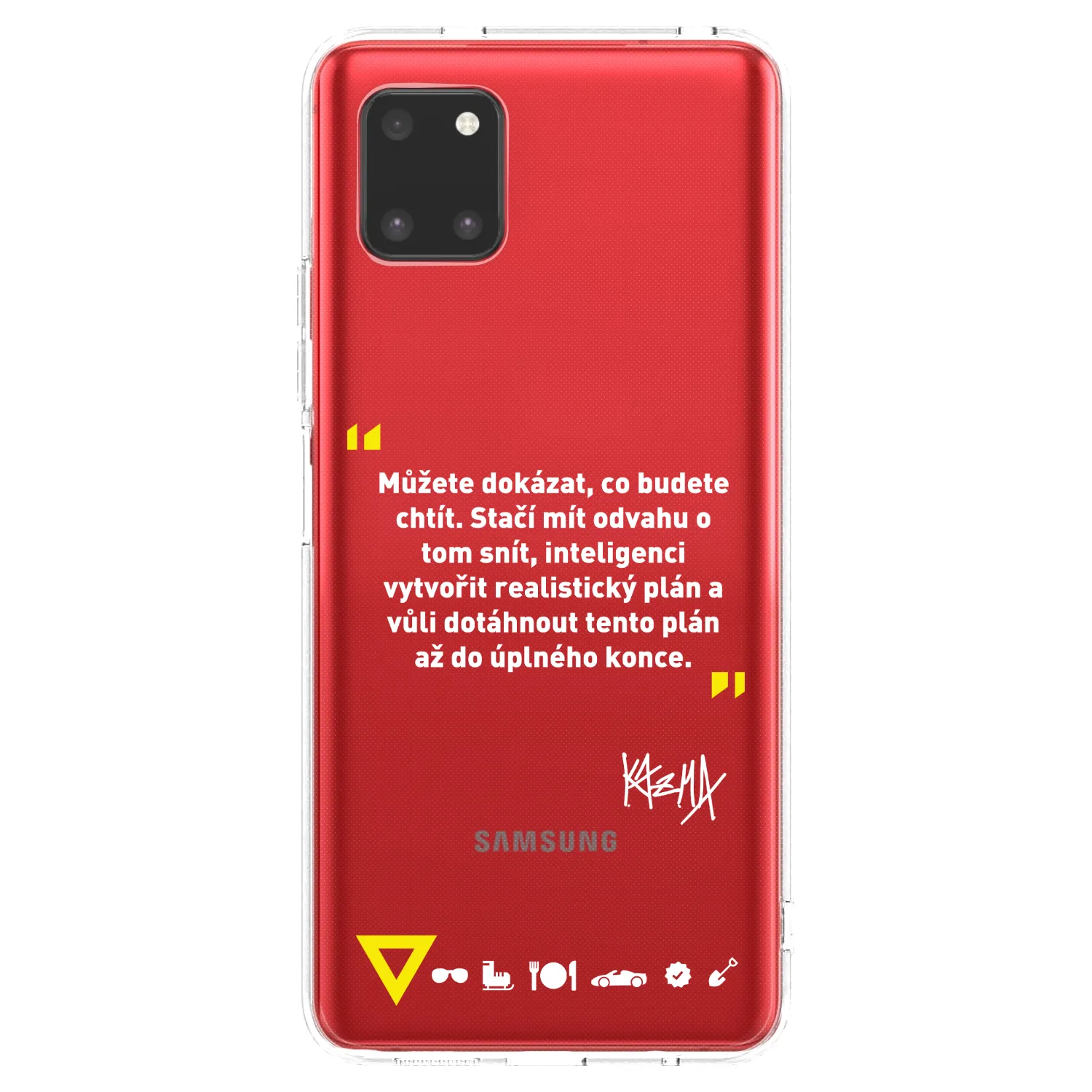 Picasee silikónový prehľadný obal pre Samsung Galaxy Note 10 Lite N770F - Kazma - MŮŽETE DOKÁZAT, CO BUDETE CHTÍT