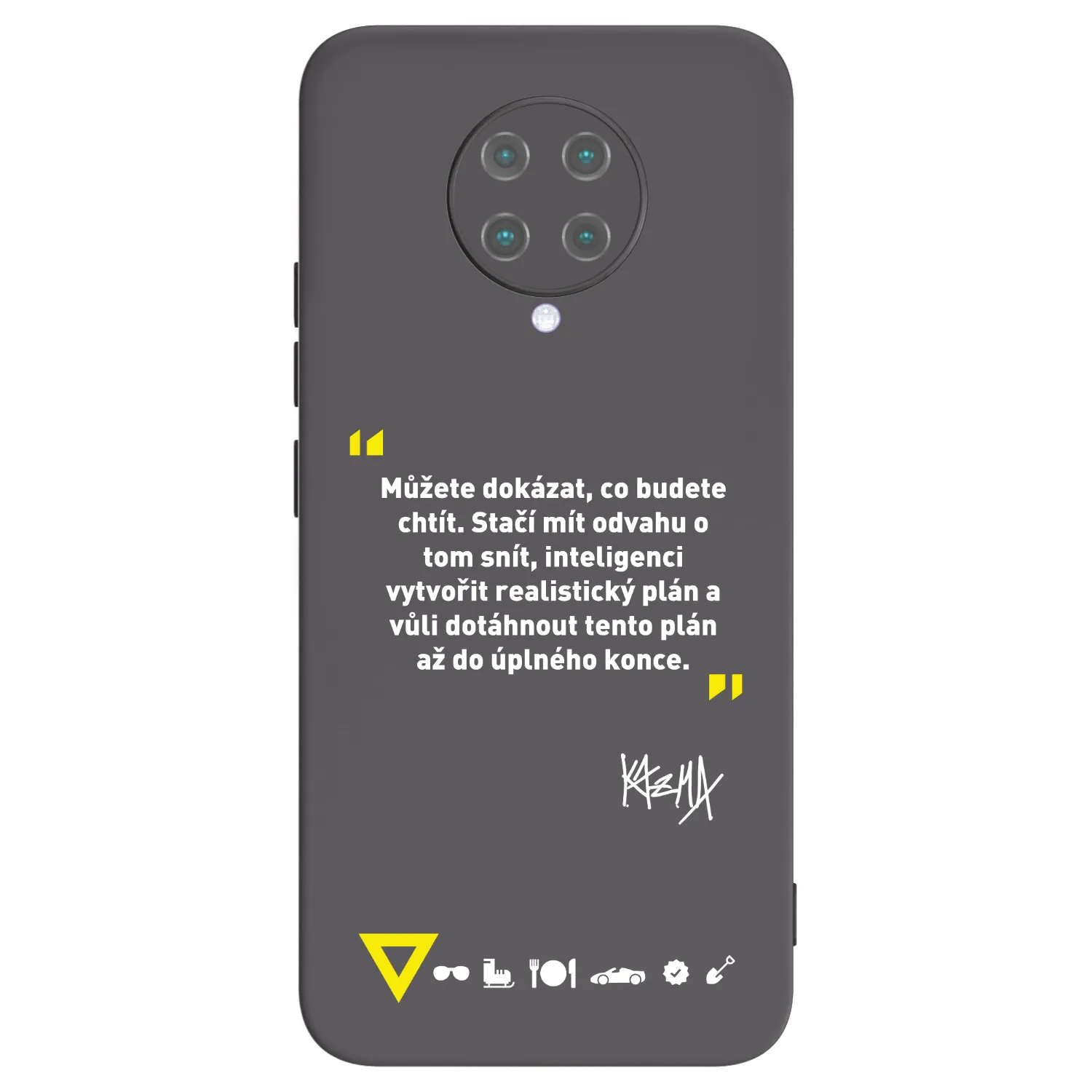 Picasee silikónový čierny obal pre Xiaomi Poco F2 Pro - Kazma - MŮŽETE DOKÁZAT, CO BUDETE CHTÍT