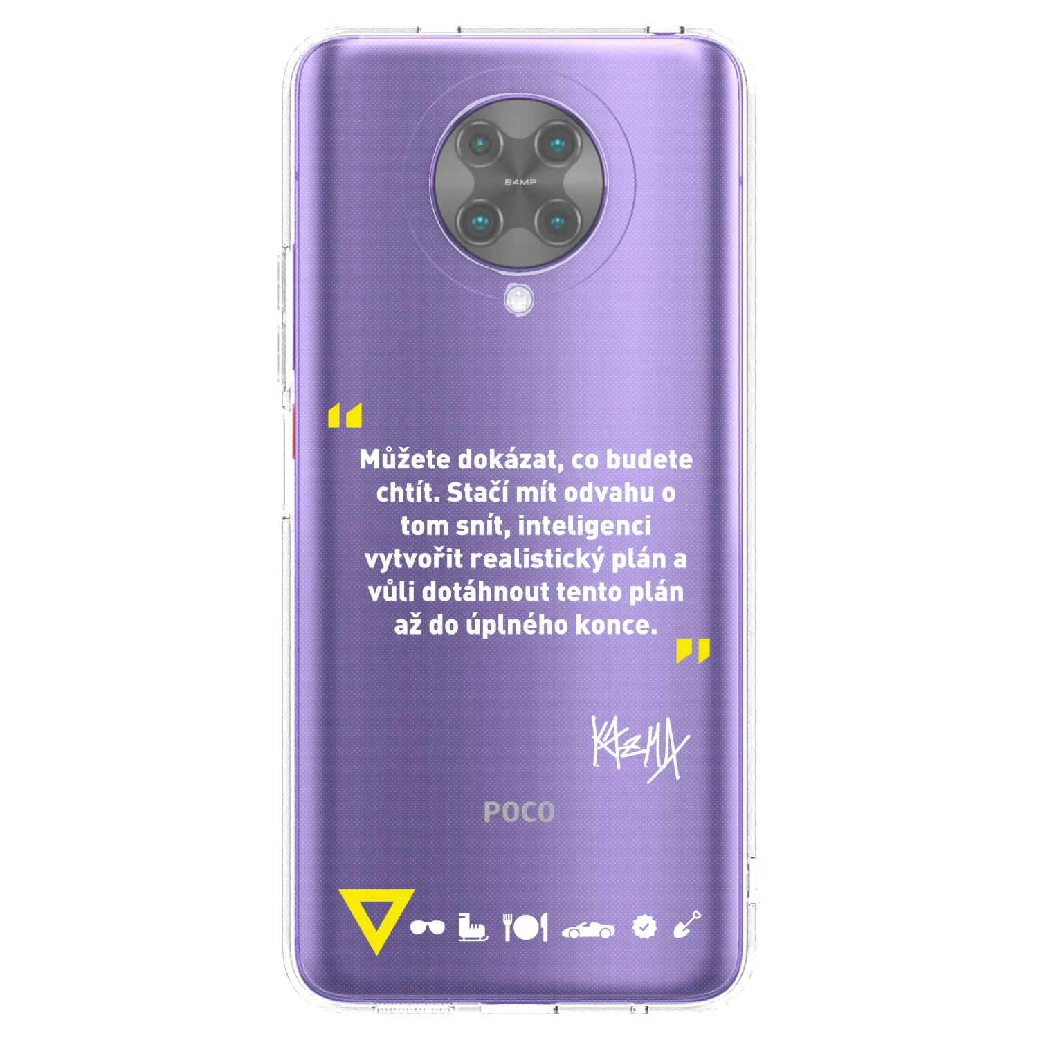 Silikónový prehľadný obal pre Xiaomi Poco F2 Pro - Kazma - MŮŽETE DOKÁZAT, CO BUDETE CHTÍT