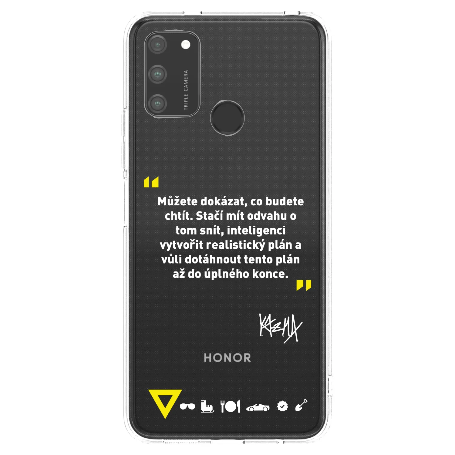 Picasee silikónový prehľadný obal pre Honor 9A - Kazma - MŮŽETE DOKÁZAT, CO BUDETE CHTÍT