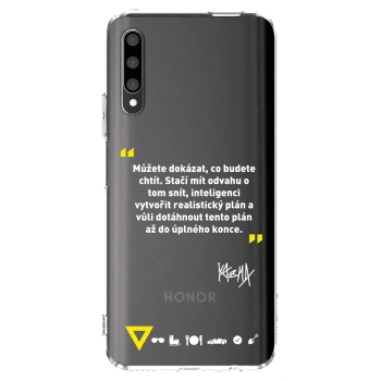 Picasee silikónový prehľadný obal pre Honor 9X Pro - Kazma - MŮŽETE DOKÁZAT, CO BUDETE CHTÍT