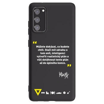 Picasee silikónový čierny obal pre Samsung Galaxy S20 FE - Kazma - MŮŽETE DOKÁZAT, CO BUDETE CHTÍT