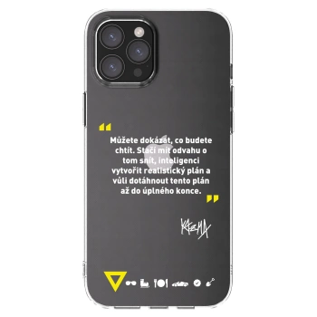 Picasee silikónový prehľadný obal pre Apple iPhone 12 Pro Max - Kazma - MŮŽETE DOKÁZAT, CO BUDETE CHTÍT