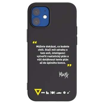 Picasee silikónový čierny obal pre Apple iPhone 12 mini - Kazma - MŮŽETE DOKÁZAT, CO BUDETE CHTÍT