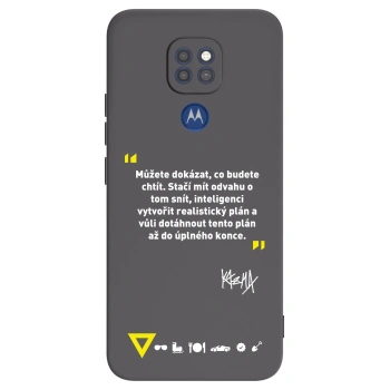 Picasee silikónový čierny obal pre Motorola Moto G9 Play - Kazma - MŮŽETE DOKÁZAT, CO BUDETE CHTÍT