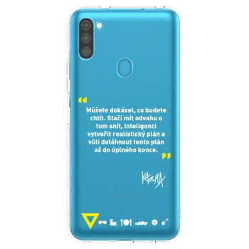Picasee silikónový prehľadný obal pre Samsung Galaxy M11 - Kazma - MŮŽETE DOKÁZAT, CO BUDETE CHTÍT
