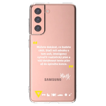 Picasee silikónový prehľadný obal pre Samsung Galaxy S21 5G G991B - Kazma - MŮŽETE DOKÁZAT, CO BUDETE CHTÍT