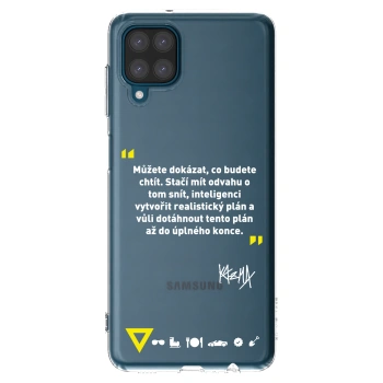 Picasee silikónový prehľadný obal pre Samsung Galaxy A12 A125F - Kazma - MŮŽETE DOKÁZAT, CO BUDETE CHTÍT