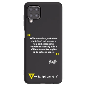 Picasee silikónový čierny obal pre Samsung Galaxy A12 A125F - Kazma - MŮŽETE DOKÁZAT, CO BUDETE CHTÍT