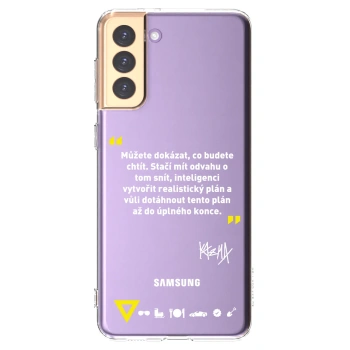 Picasee silikónový prehľadný obal pre Samsung Galaxy S21+ 5G G996F - Kazma - MŮŽETE DOKÁZAT, CO BUDETE CHTÍT