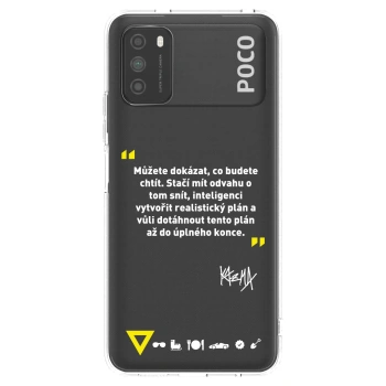 Picasee silikónový prehľadný obal pre Xiaomi Poco M3 - Kazma - MŮŽETE DOKÁZAT, CO BUDETE CHTÍT