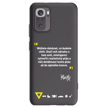 Picasee silikónový čierny obal pre Xiaomi Redmi Note 10 - Kazma - MŮŽETE DOKÁZAT, CO BUDETE CHTÍT