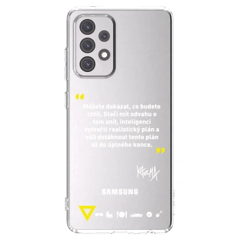 Picasee silikónový prehľadný obal pre Samsung Galaxy A52 5G A525F - Kazma - MŮŽETE DOKÁZAT, CO BUDETE CHTÍT