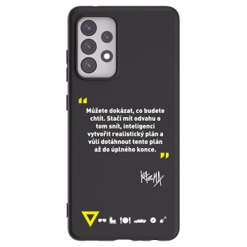 Picasee silikónový čierny obal pre Samsung Galaxy A52 5G A525F - Kazma - MŮŽETE DOKÁZAT, CO BUDETE CHTÍT