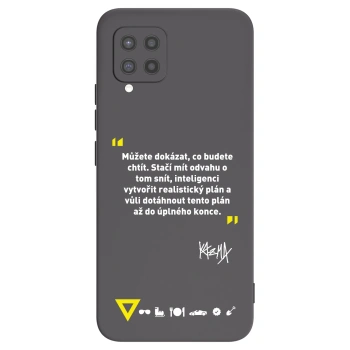 Picasee silikónový čierny obal pre Samsung Galaxy A42 A426B - Kazma - MŮŽETE DOKÁZAT, CO BUDETE CHTÍT