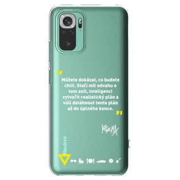 Picasee silikónový prehľadný obal pre Xiaomi Redmi Note 10 Pro - Kazma - MŮŽETE DOKÁZAT, CO BUDETE CHTÍT