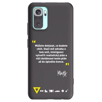 Picasee silikónový čierny obal pre Xiaomi Redmi Note 10 Pro - Kazma - MŮŽETE DOKÁZAT, CO BUDETE CHTÍT