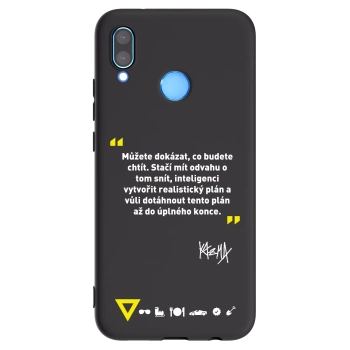 Picasee silikónový čierny obal pre Huawei P20 Lite - Kazma - MŮŽETE DOKÁZAT, CO BUDETE CHTÍT