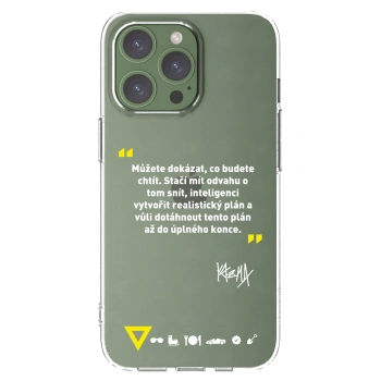 Picasee silikónový prehľadný obal pre Apple iPhone 13 Pro - Kazma - MŮŽETE DOKÁZAT, CO BUDETE CHTÍT