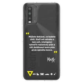 Picasee silikónový prehľadný obal pre Xiaomi Redmi 9T - Kazma - MŮŽETE DOKÁZAT, CO BUDETE CHTÍT