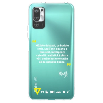 Picasee silikónový prehľadný obal pre Xiaomi Redmi Note 10 5G - Kazma - MŮŽETE DOKÁZAT, CO BUDETE CHTÍT