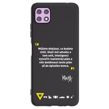Picasee silikónový čierny obal pre Samsung Galaxy A22 A226B 5G - Kazma - MŮŽETE DOKÁZAT, CO BUDETE CHTÍT