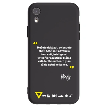 Picasee silikónový čierny obal pre Apple iPhone XR - Kazma - MŮŽETE DOKÁZAT, CO BUDETE CHTÍT