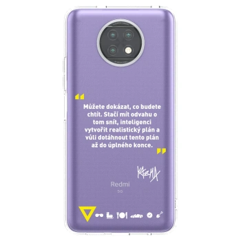 Picasee silikónový prehľadný obal pre Xiaomi Redmi Note 9T - Kazma - MŮŽETE DOKÁZAT, CO BUDETE CHTÍT