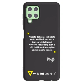 Picasee silikónový čierny obal pre Samsung Galaxy A22 A225F 4G - Kazma - MŮŽETE DOKÁZAT, CO BUDETE CHTÍT