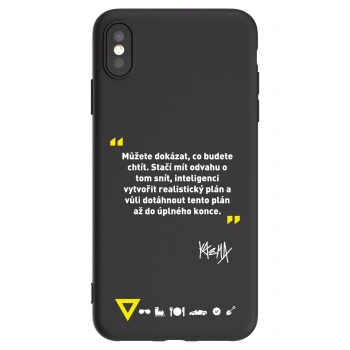 Picasee silikónový čierny obal pre Apple iPhone XS Max - Kazma - MŮŽETE DOKÁZAT, CO BUDETE CHTÍT