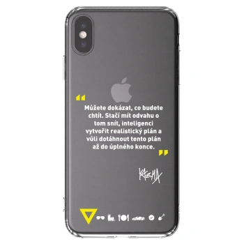 Picasee silikónový prehľadný obal pre Apple iPhone XS Max - Kazma - MŮŽETE DOKÁZAT, CO BUDETE CHTÍT
