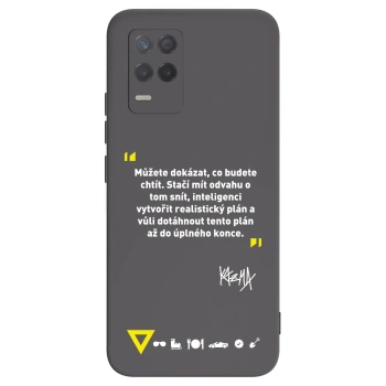 Picasee silikónový čierny obal pre Realme 8 5G - Kazma - MŮŽETE DOKÁZAT, CO BUDETE CHTÍT