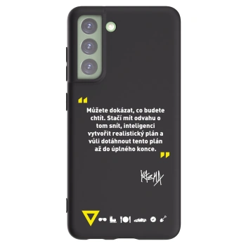 Picasee silikónový čierny obal pre Samsung Galaxy S21 FE 5G - Kazma - MŮŽETE DOKÁZAT, CO BUDETE CHTÍT