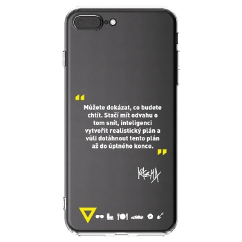 Picasee silikónový prehľadný obal pre Apple iPhone 7 Plus - Kazma - MŮŽETE DOKÁZAT, CO BUDETE CHTÍT