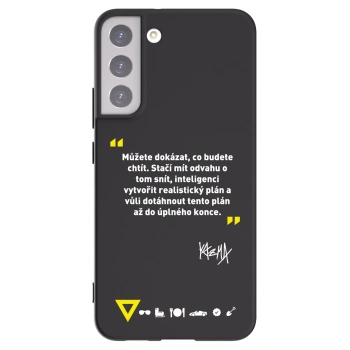 Picasee silikónový čierny obal pre Samsung Galaxy S22+ 5G - Kazma - MŮŽETE DOKÁZAT, CO BUDETE CHTÍT