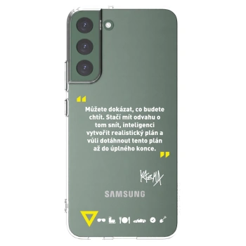 Picasee silikónový prehľadný obal pre Samsung Galaxy S22+ 5G - Kazma - MŮŽETE DOKÁZAT, CO BUDETE CHTÍT