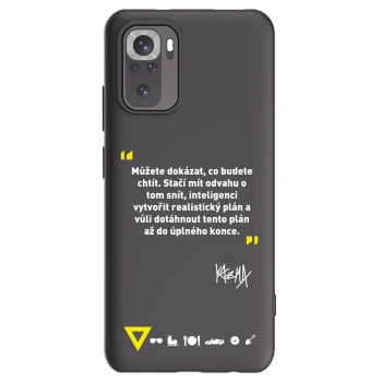 Picasee silikónový čierny obal pre Xiaomi Redmi Note 11S 4G - Kazma - MŮŽETE DOKÁZAT, CO BUDETE CHTÍT