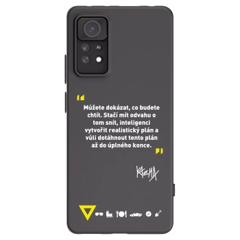 Picasee silikónový čierny obal pre Xiaomi Redmi Note 11 Pro 5G - Kazma - MŮŽETE DOKÁZAT, CO BUDETE CHTÍT