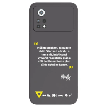 Picasee silikónový čierny obal pre Xiaomi Poco X4 Pro 5G - Kazma - MŮŽETE DOKÁZAT, CO BUDETE CHTÍT