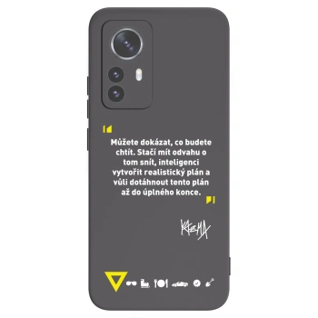 Picasee silikónový čierny obal pre Xiaomi 12 Pro - Kazma - MŮŽETE DOKÁZAT, CO BUDETE CHTÍT