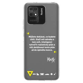Picasee silikónový prehľadný obal pre Xiaomi Redmi 10C - Kazma - MŮŽETE DOKÁZAT, CO BUDETE CHTÍT