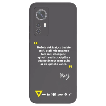 Picasee silikónový čierny obal pre Xiaomi 12X - Kazma - MŮŽETE DOKÁZAT, CO BUDETE CHTÍT
