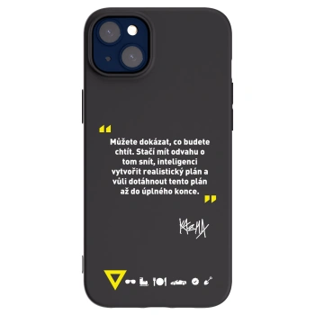 Picasee silikónový čierny obal pre Apple iPhone 14 Plus - Kazma - MŮŽETE DOKÁZAT, CO BUDETE CHTÍT