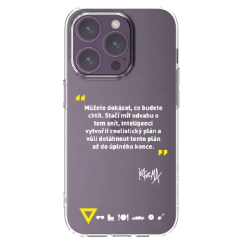 Picasee silikónový prehľadný obal pre Apple iPhone 14 Pro - Kazma - MŮŽETE DOKÁZAT, CO BUDETE CHTÍT