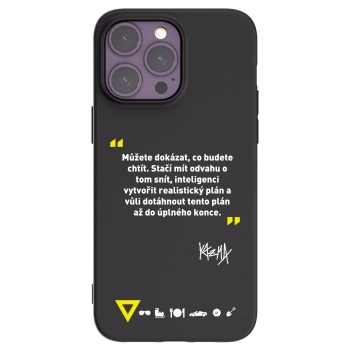 Picasee silikónový čierny obal pre Apple iPhone 14 Pro Max - Kazma - MŮŽETE DOKÁZAT, CO BUDETE CHTÍT