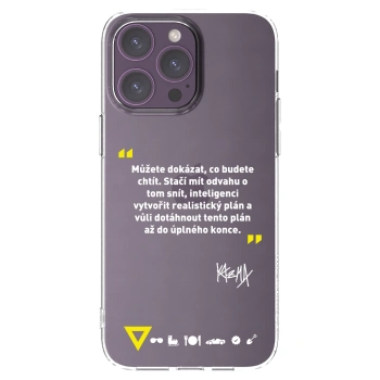 Picasee silikónový prehľadný obal pre Apple iPhone 14 Pro Max - Kazma - MŮŽETE DOKÁZAT, CO BUDETE CHTÍT