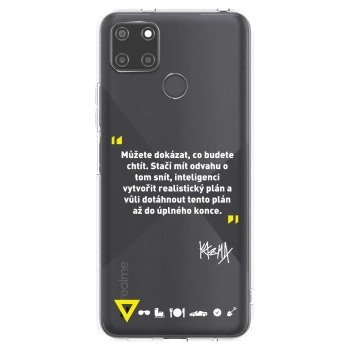 Picasee silikónový prehľadný obal pre Realme C21Y - Kazma - MŮŽETE DOKÁZAT, CO BUDETE CHTÍT