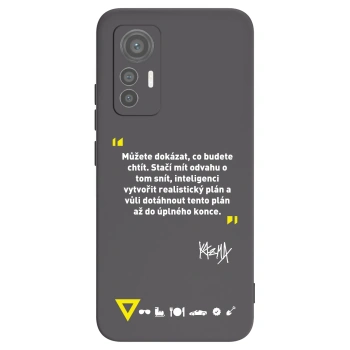 Picasee silikónový čierny obal pre Xiaomi 12 Lite - Kazma - MŮŽETE DOKÁZAT, CO BUDETE CHTÍT