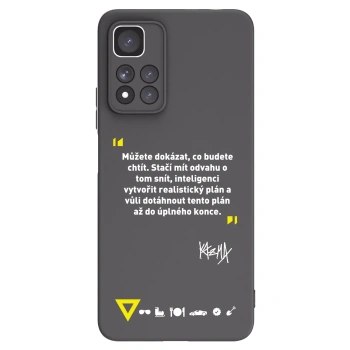 Picasee silikónový čierny obal pre Xiaomi Redmi Note 11 Pro+ 5G - Kazma - MŮŽETE DOKÁZAT, CO BUDETE CHTÍT